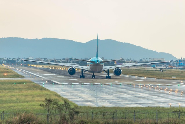 private jet on runway with cinematic lighting